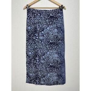 Velvet Peach Cotton Blend Straight Midi Skirt Size 14 Multicolored Ombré Career